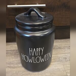 Rae Dunn Black 'Happy Howloween' Canister